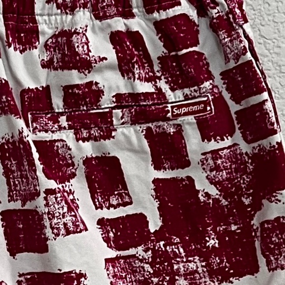 Supreme Belted Shorts Red and White Print - Picture 7 of 12